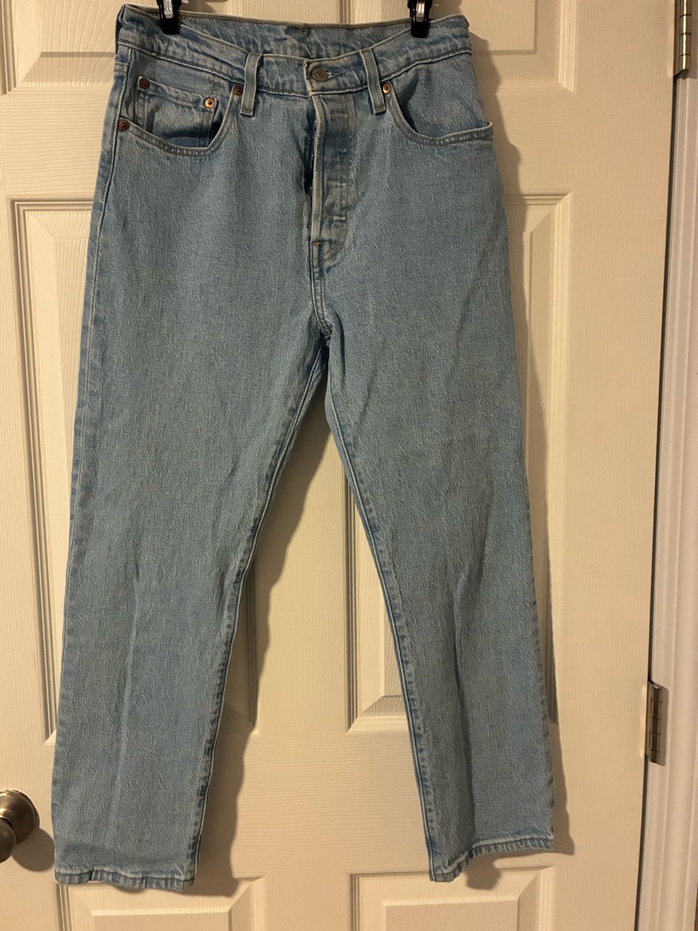 Levi's 501 Straight Light Blue Denim Jeans